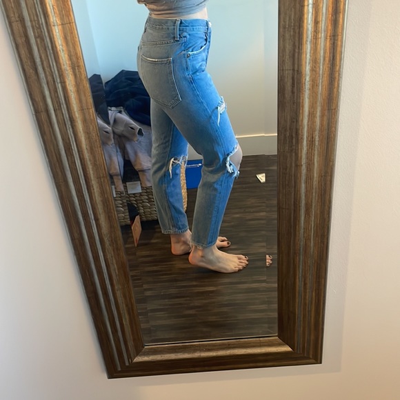 AGOLDE high rise destroyed denim - Picture 2 of 6